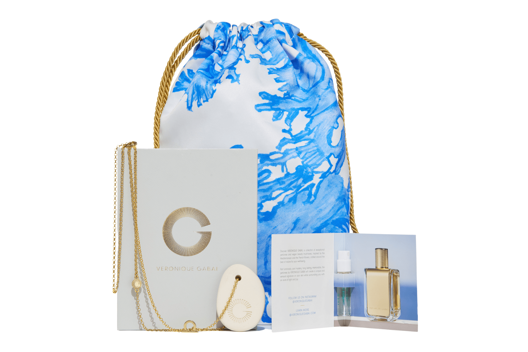 Veronique Gabai Jewelry Pebble Set Kette weiß Gold Sur La Plage