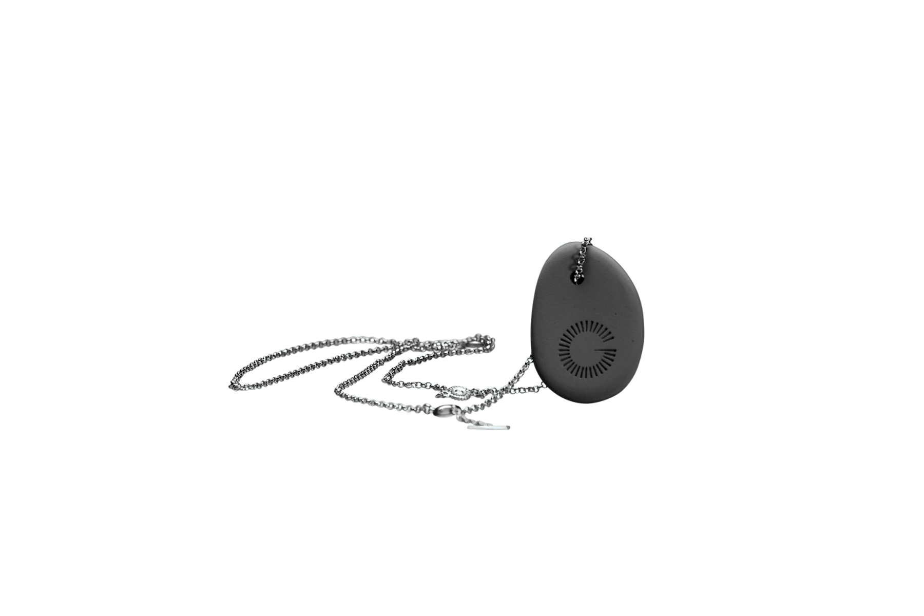 Veronique Gabai Ceramic Pebble Anhänger grau silber Keramik