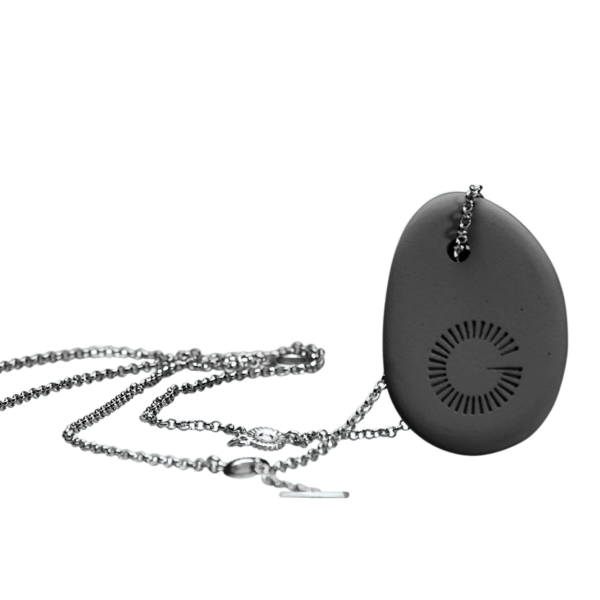 Veronique Gabai Pebble Set Duftkette grau silber Keramik