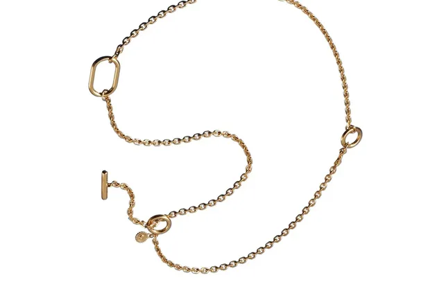 Veronique Gabai Link Chain Halskette Gold 18K vergoldet