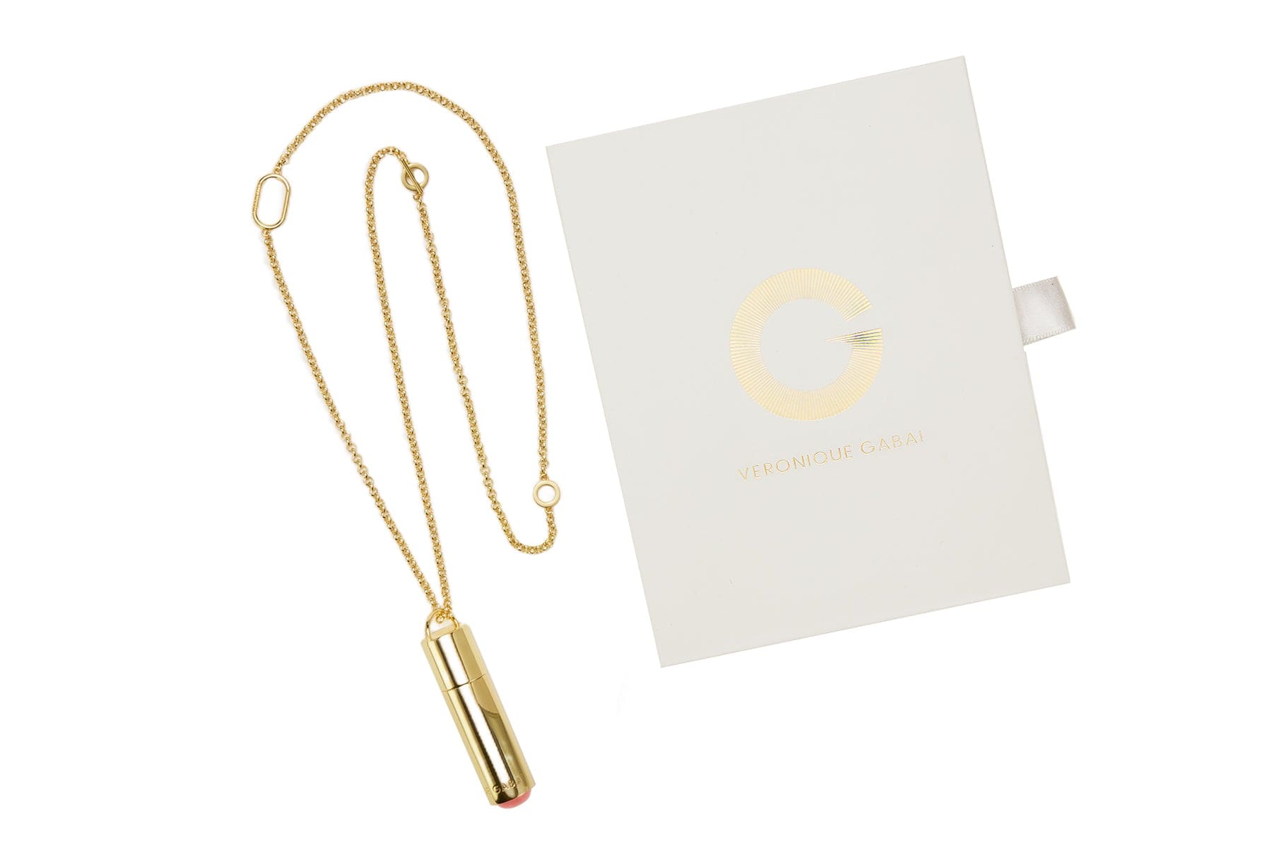 Veronique Gabai Le Spritz by Kelly Rutherford Halskette Gold Rosenquarz